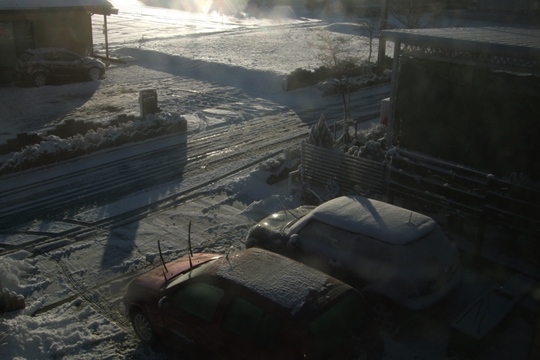 最初の雪景色。.JPG